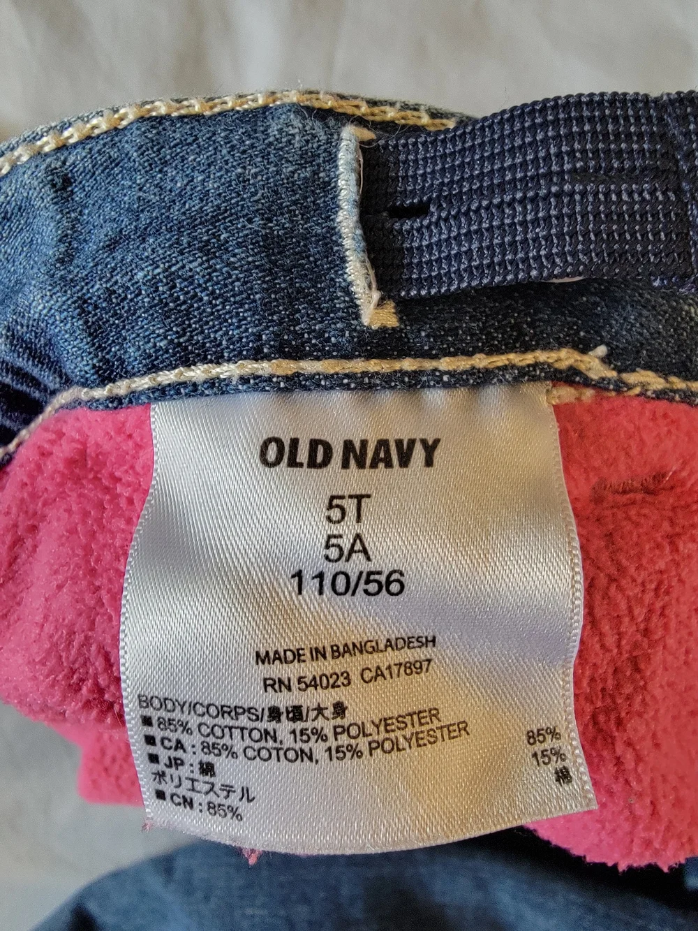 Girls Old Navy Red Plaid Shirt And 2 Jeans Lot
